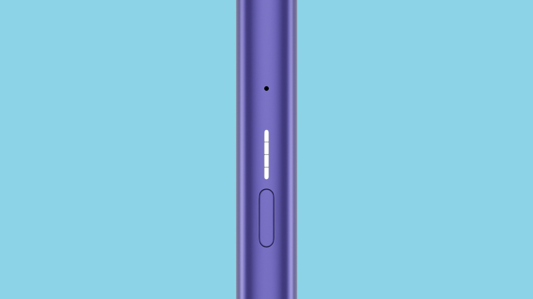 Detaliu vertical al orificiului pentru fluxul de aer al dispozitivului de vape VEEV ONE