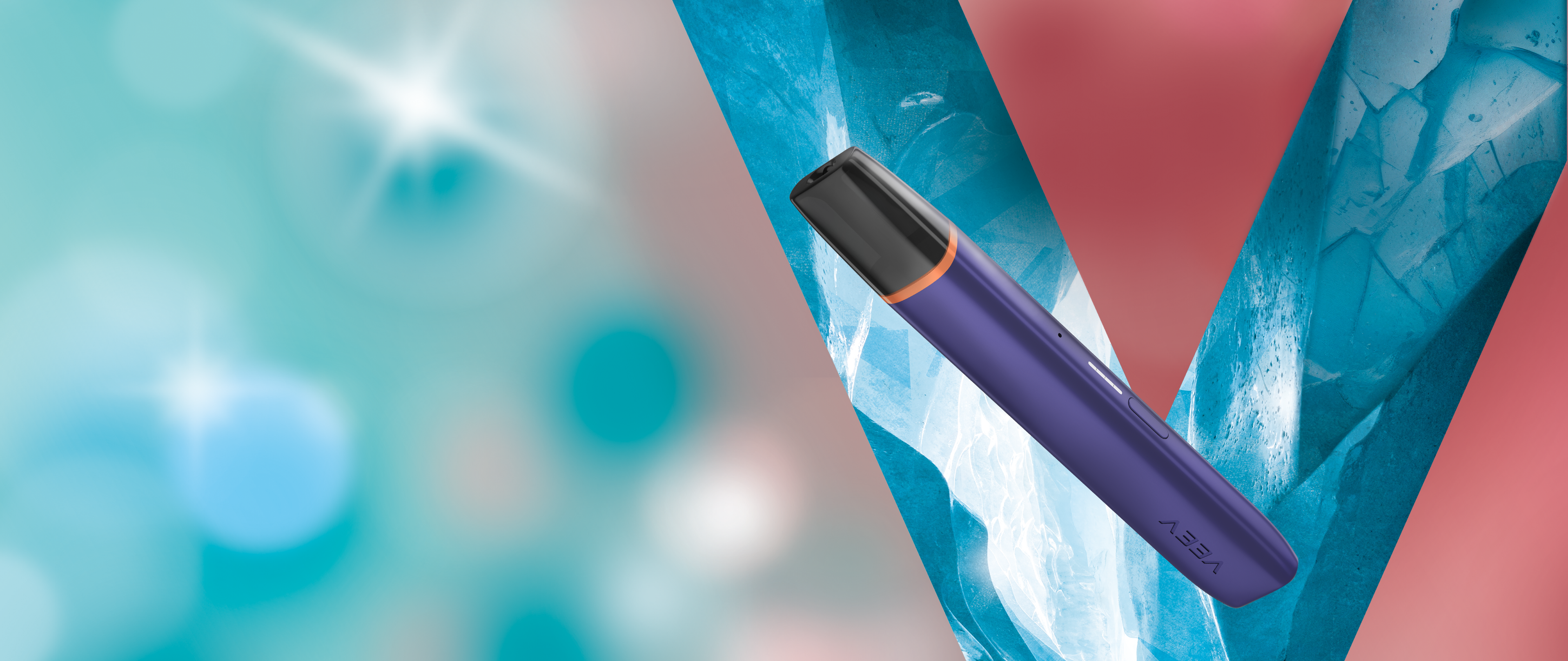 Dispozitivul VEEV ONE alături de noile rezerve VEEV ONE Cherry