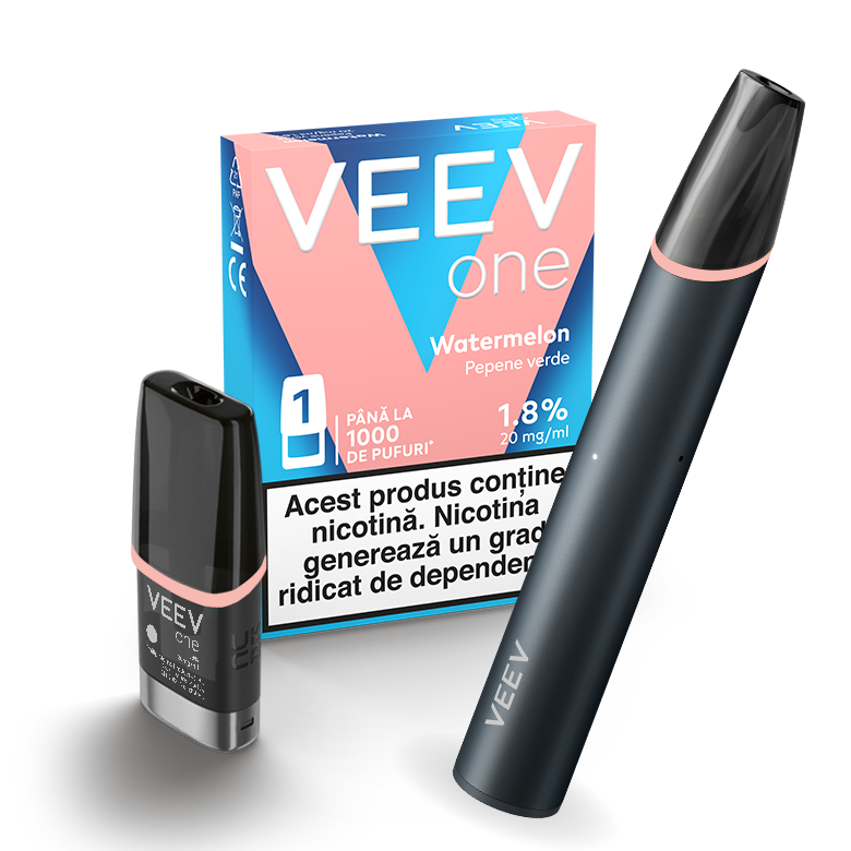 Dispozitivul VEEV NOW ultra si capsule veev one Watermelon