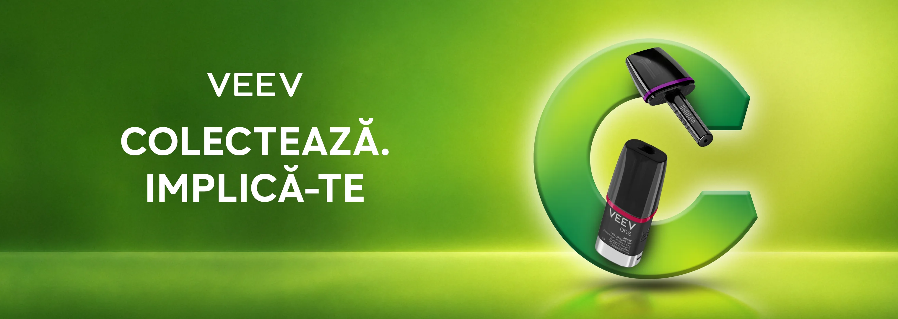 VEEV – Colectează. Implică-te. Capsule VEEV ONE și VEEV inPRIME pe simbolul de colectare