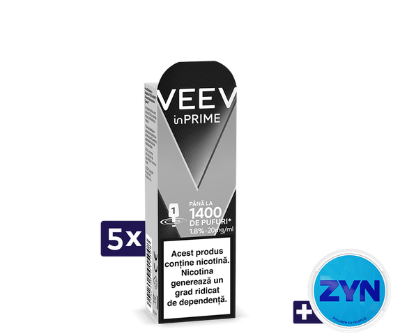 5 capsule VEEV inPRIME cu 10% reducere si o cutie ZYN inclusa main
