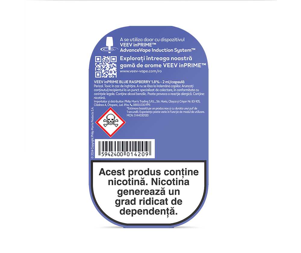 Capsulă VEEV inPRIME Blue Raspberry main