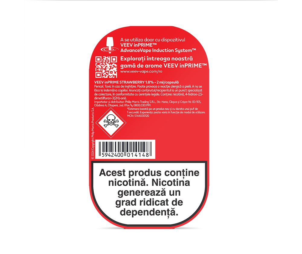 Capsulă VEEV inPRIME Strawberry main