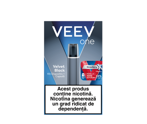 Kit VEEV one Velvet Black cu o capsulă Strawberry X inclusă main