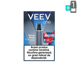 Starter Kit VEEV ONE Velvet Black cu o capsulă Strawberry X inclusă