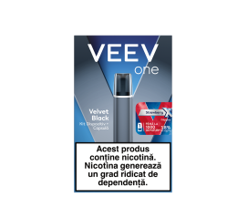 Kit VEEV one Velvet Black cu o capsulă Strawberry X inclusă