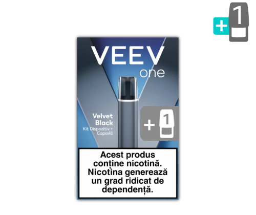Starter Kit VEEV ONE Velvet Black cu o capsulă inclusă