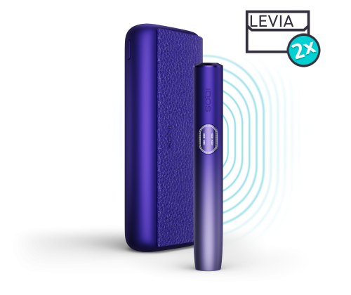 Promo Kit IQOS ILUMA i PRIME Electric Purple cu LEVIA